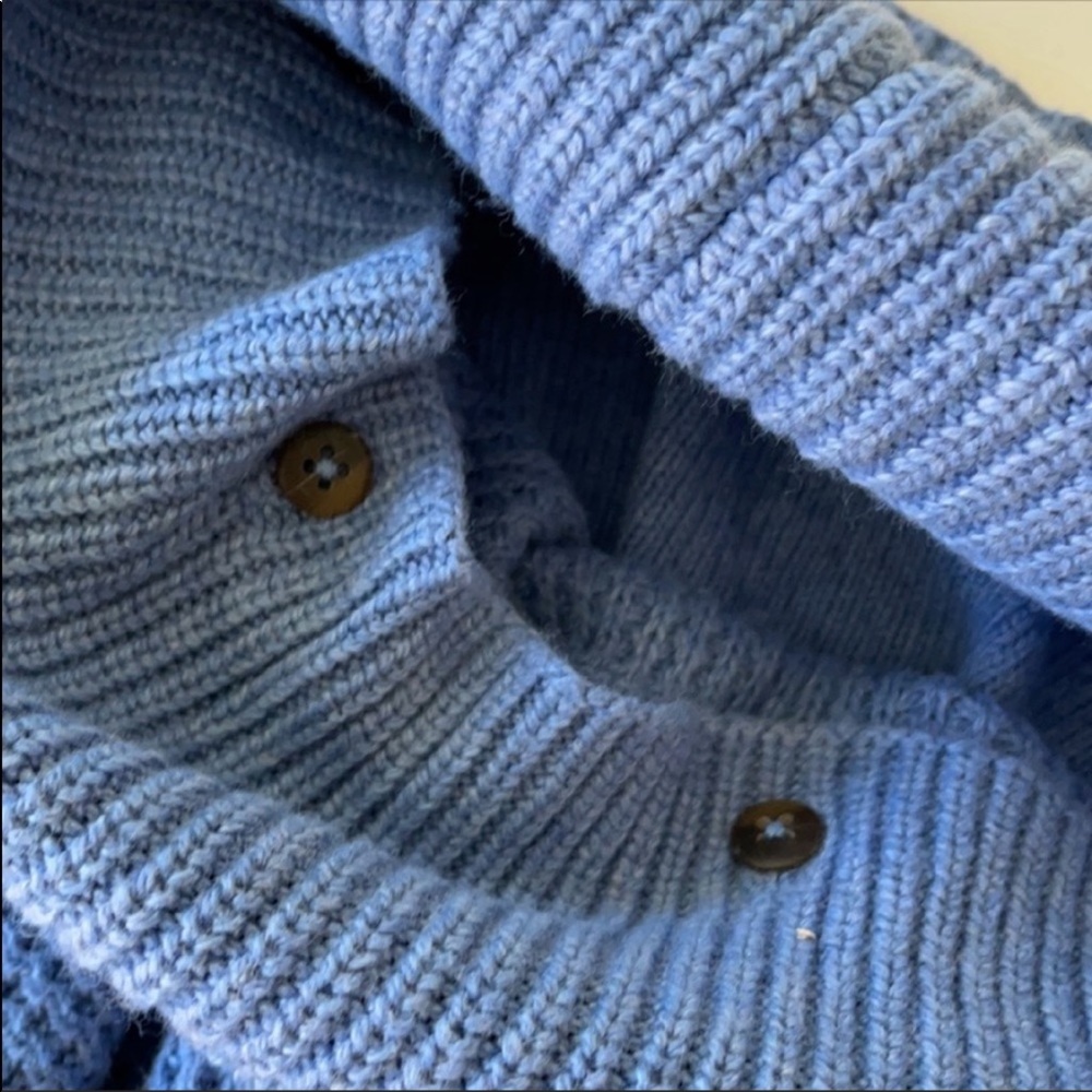 MADEWELL sweater size S blue convertible turtleneck cotton blend - Picture 5 of 10